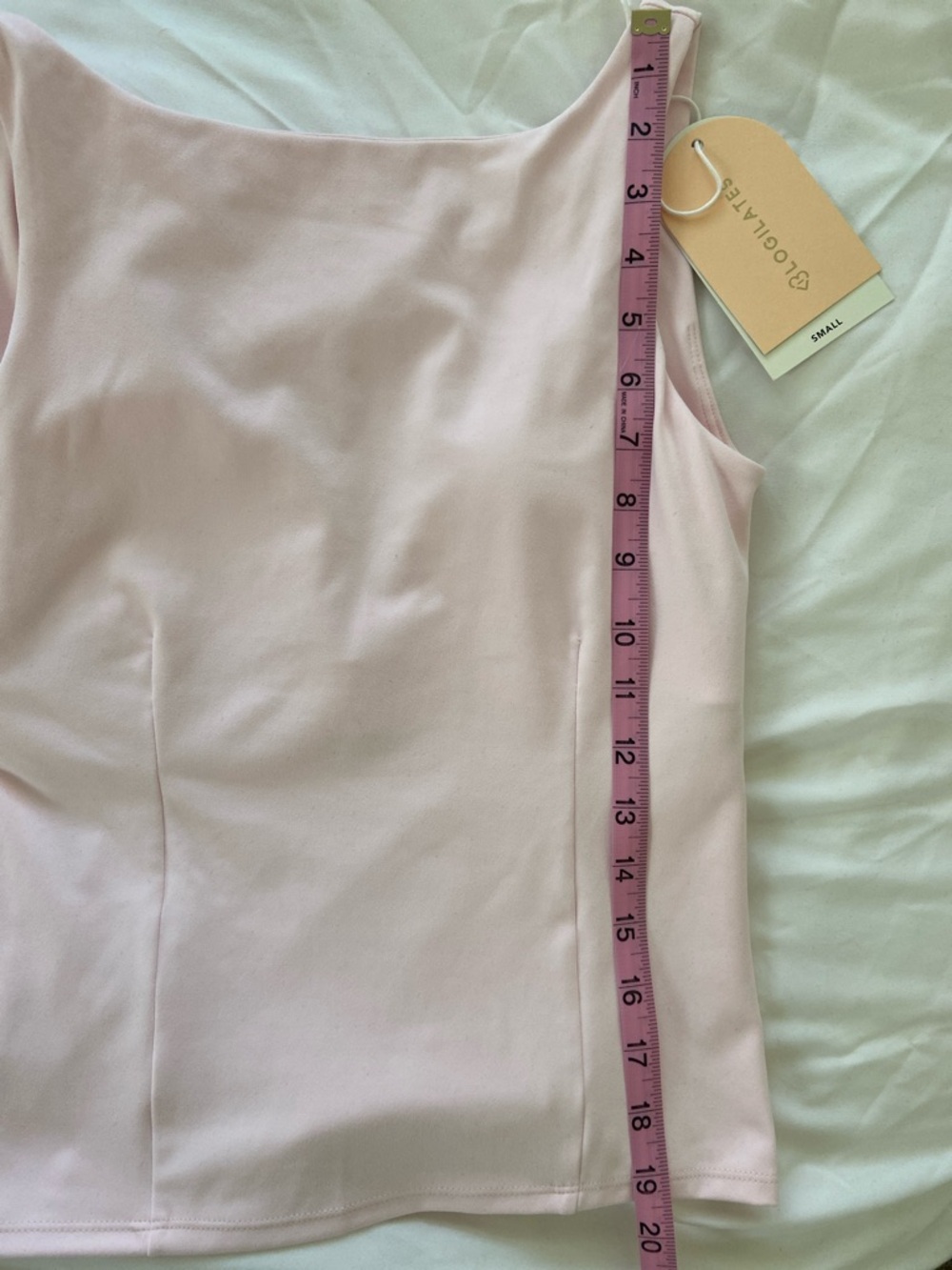 Logilates Boatneck Crisscross Tank Womans Small In Pale Pink - Picture 6 of 8